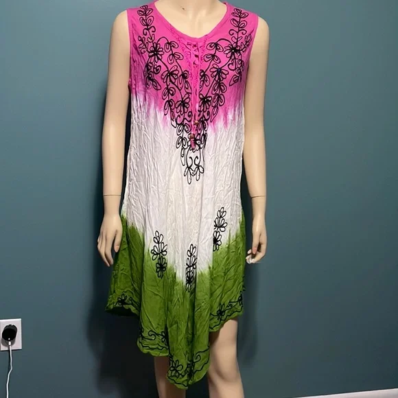 Exist | Dresses | Exist Embroidered Tie Dye Dress | Poshmark